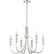 Potiss 6 Light 26 inch Polished Nickel Chandelier Ceiling Light